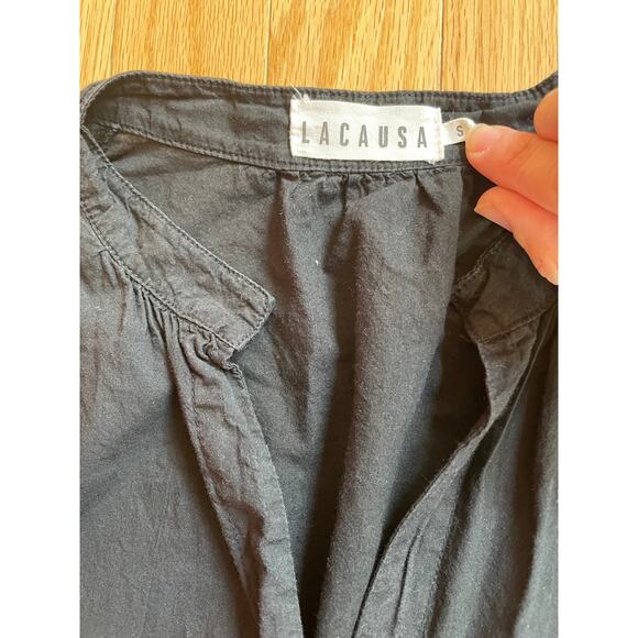 LACAUSA Black Jumpsuit with pockets size small - Picture 2 of 3